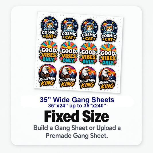 Fixed dtf gang sheet 35" wide 